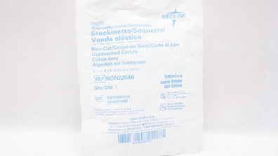 Medline NON22640 Stockinette Blas-Cut Unbleached Cotton, Disposable 4inch x 4yds